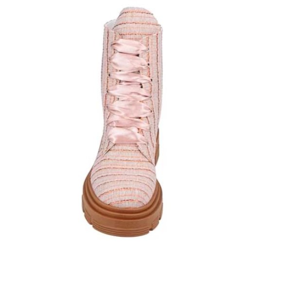 Le Pepite Italy Combat Moto Dr Martens style Canvas Boots sz 8 NEW $320 - Picture 6 of 8